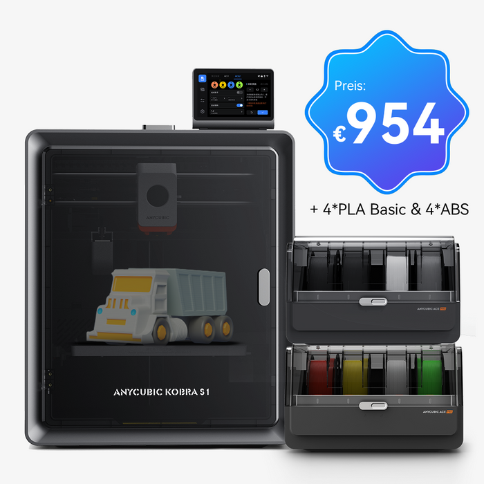 Kobra S1 Combo 8KG-Filament-Bundle (ABS, PLA Basic) – 8 Farben