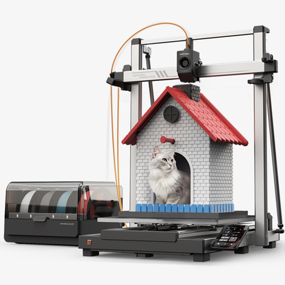 Anycubic Kobra 3 Max Combo 3D-Drucker, Mehrfarbdruck, 600 mm/s Hochgeschwindigkeitsdruck, Großes Bauvolumen 420×420×500 mm
