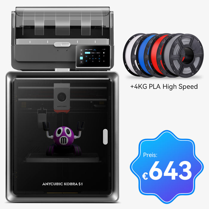 Kobra S1 Combo 4KG-PLA-High-Speed-Bundle – 4 Farben