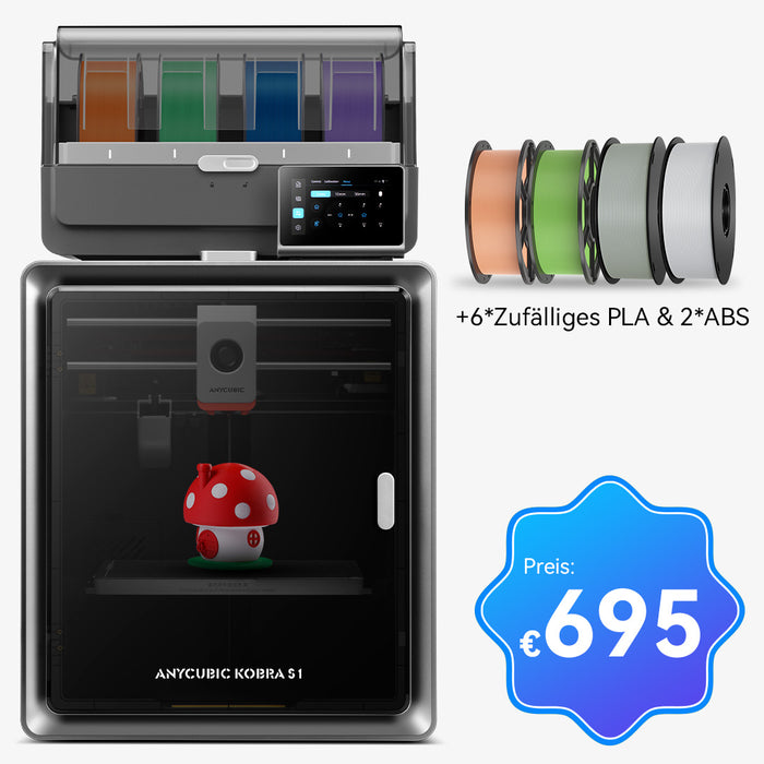 Kobra S1 Combo 8KG-Filament-Bundle (ABS, PLA) – 4 Farben