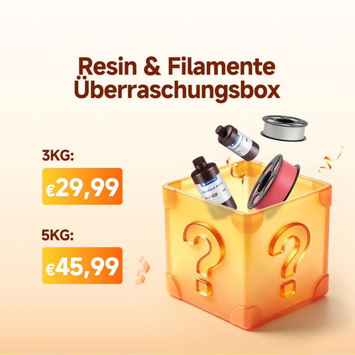 Anycubic Resin & Filamente Überraschungsbox